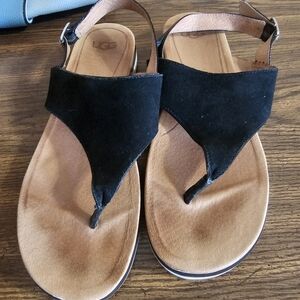 UGG Women's Black Suede Sandals